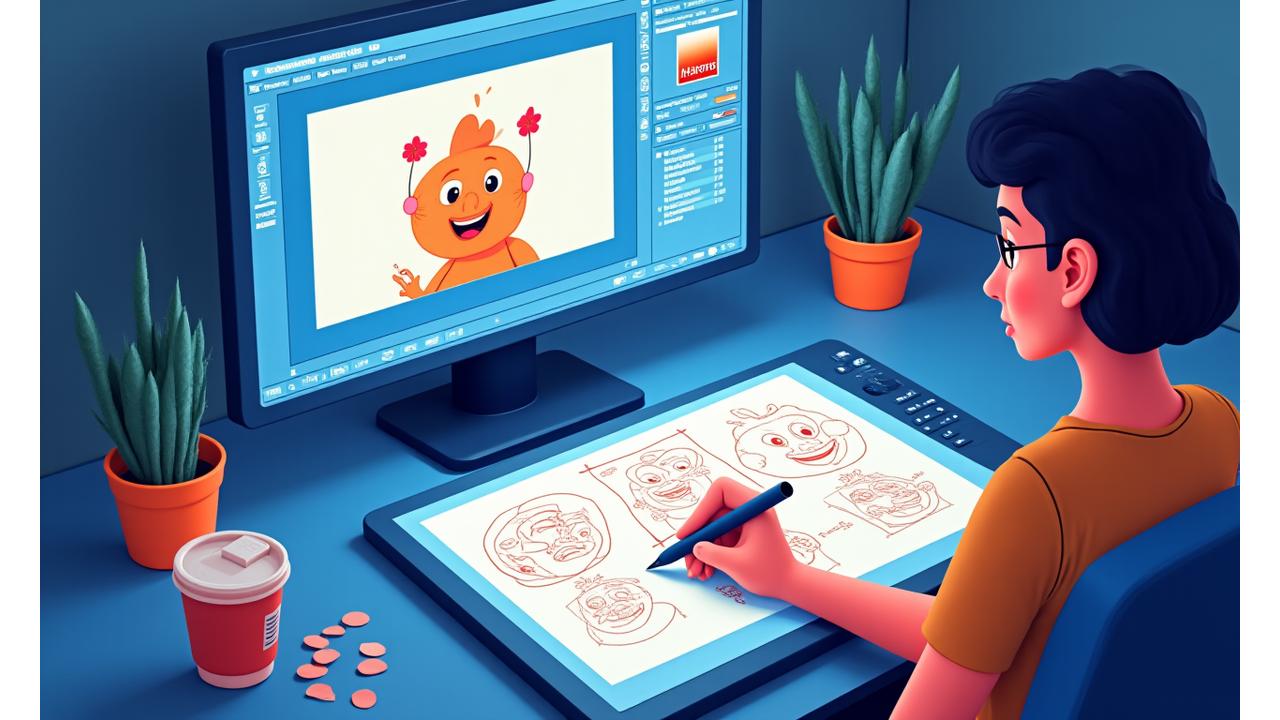Explainer video animation process